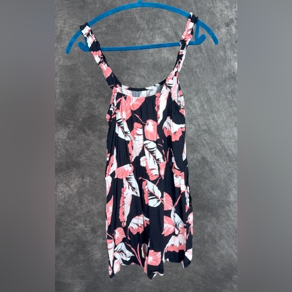 Express Black Floral Sleeveless Romper with Pockets Size S - Picture 5 of 9